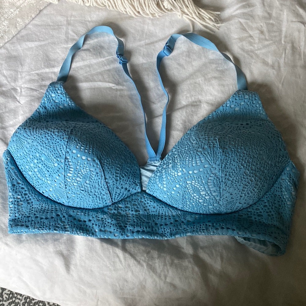 Victoria's Secret Blue Lace Bra